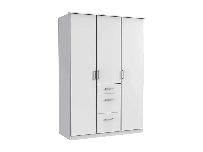 Weißer Kleiderschrank Made in Germany 135x199x58 cm