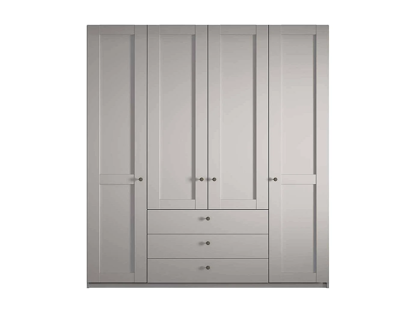 Kleiderschrank Hellgrau im Landhausstil Made in Germany