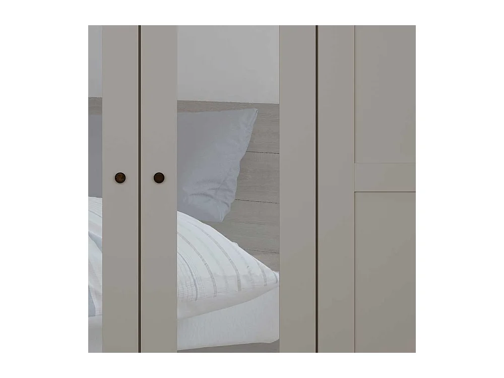 Hellgrauer XL Kleiderschrank im modernen Landhausstil 300 cm breit