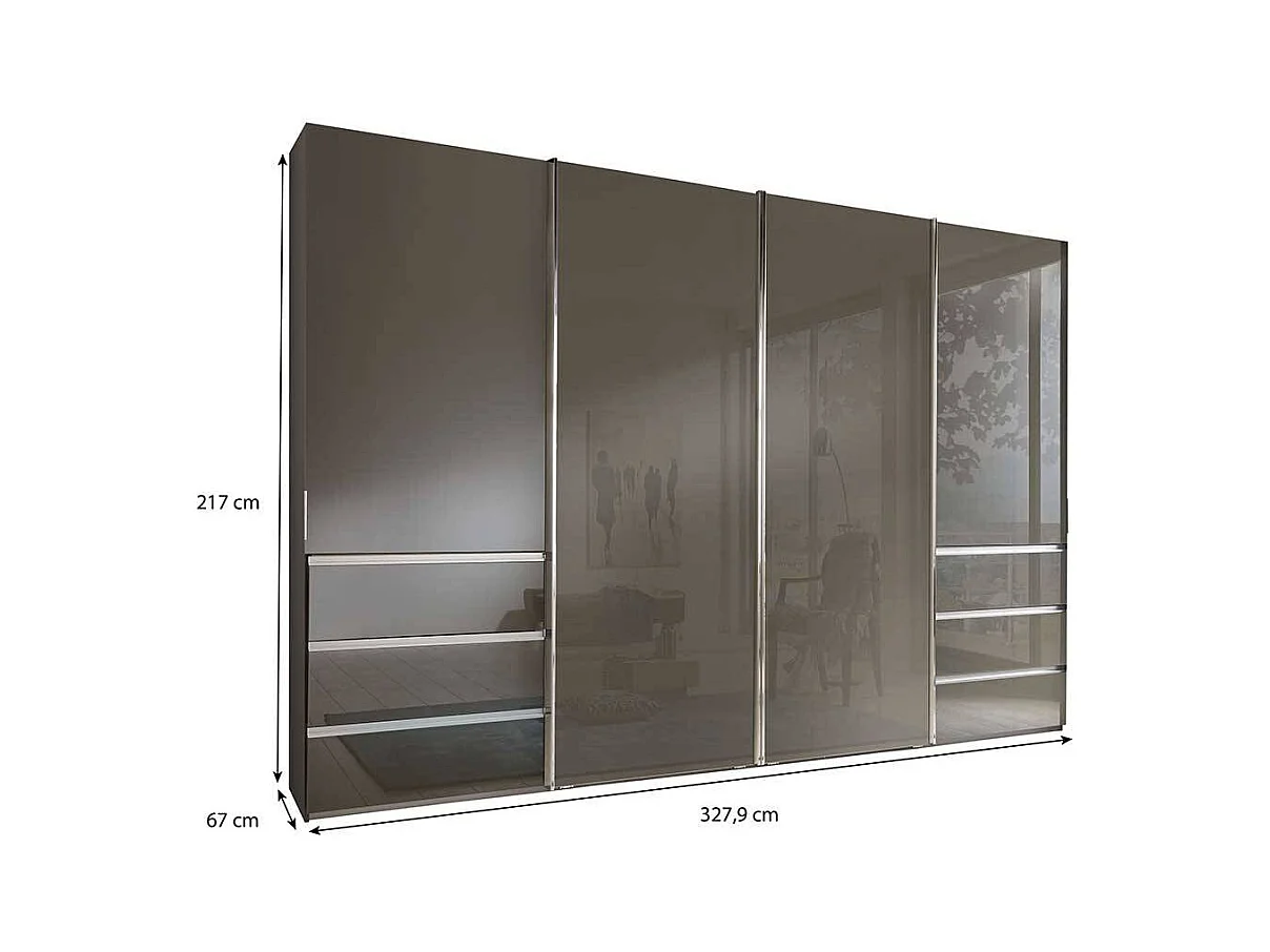 Kleiderschrank Schwebetüren in modernem Design Made in Germany