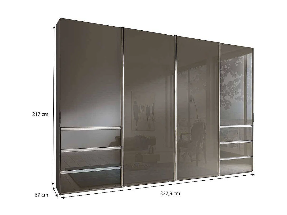 Kleiderschrank Schwebetüren in modernem Design Made in Germany