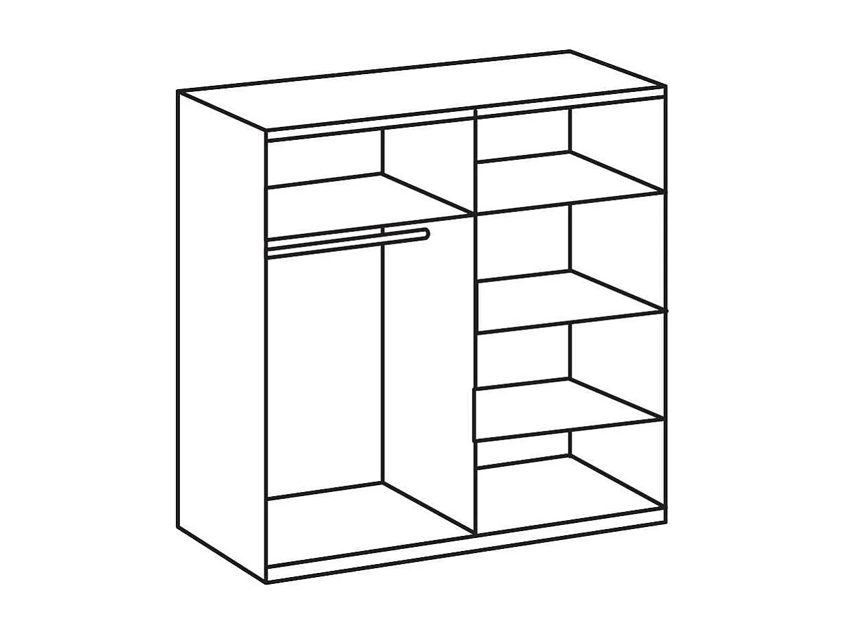 Kleiderschrank in Weiß Spiegeltüren