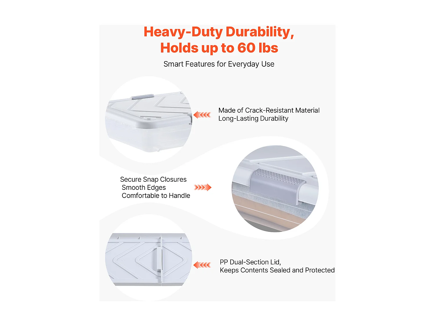 Sacche di Ripostiglio SucceBuy sotto il Letto con Rotelle, Organizzatore di Scarpe sotto il Letto 80,5x39,6x17,5 cm, Scatola di Ripostiglio con Coperchio