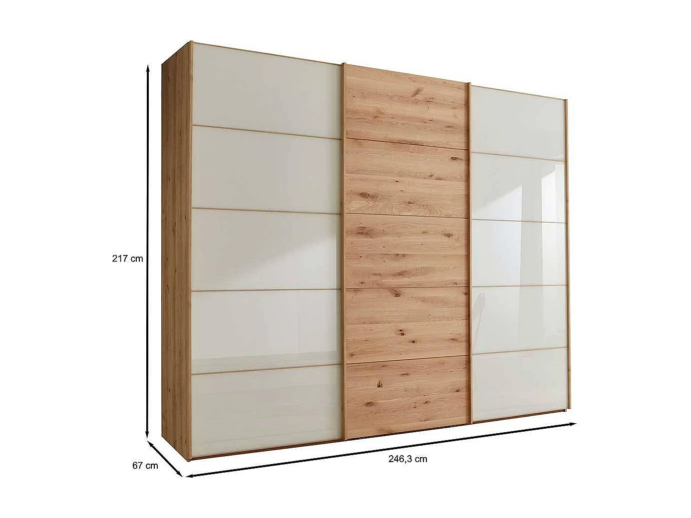 Schlafzimmerkleiderschrank mit Schwebetüren Made in Germany