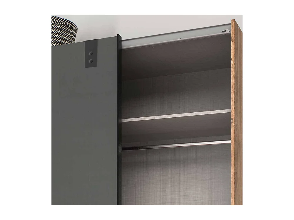 Schiebetürenschrank Schlafzimmer im Industry und Loft Stil 180 cm breit