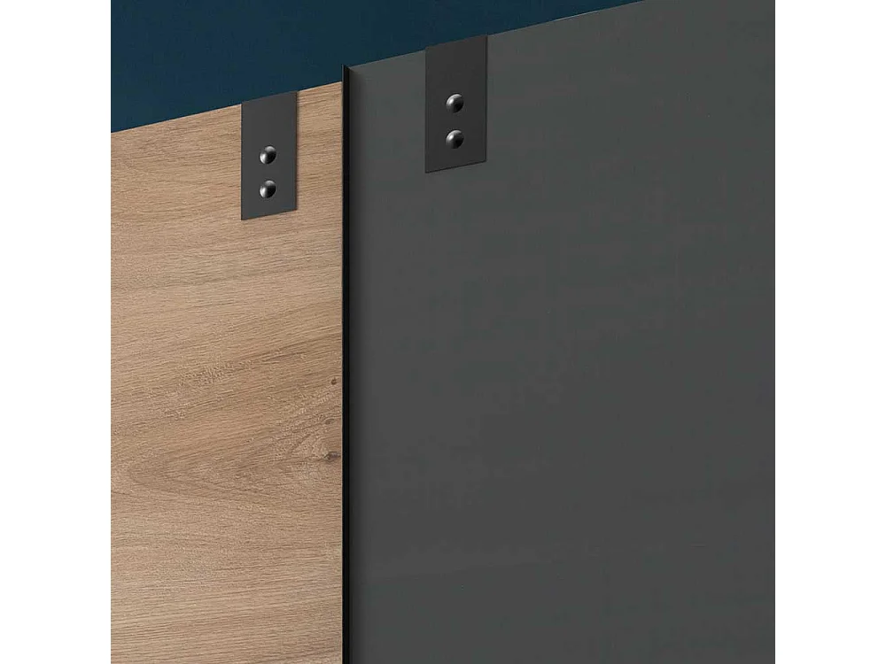 Schiebetürenschrank Schlafzimmer im Industry und Loft Stil 180 cm breit