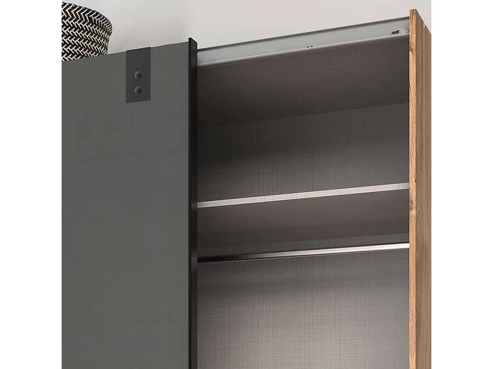 Schiebetürenschrank Schlafzimmer im Industry und Loft Stil 180 cm breit