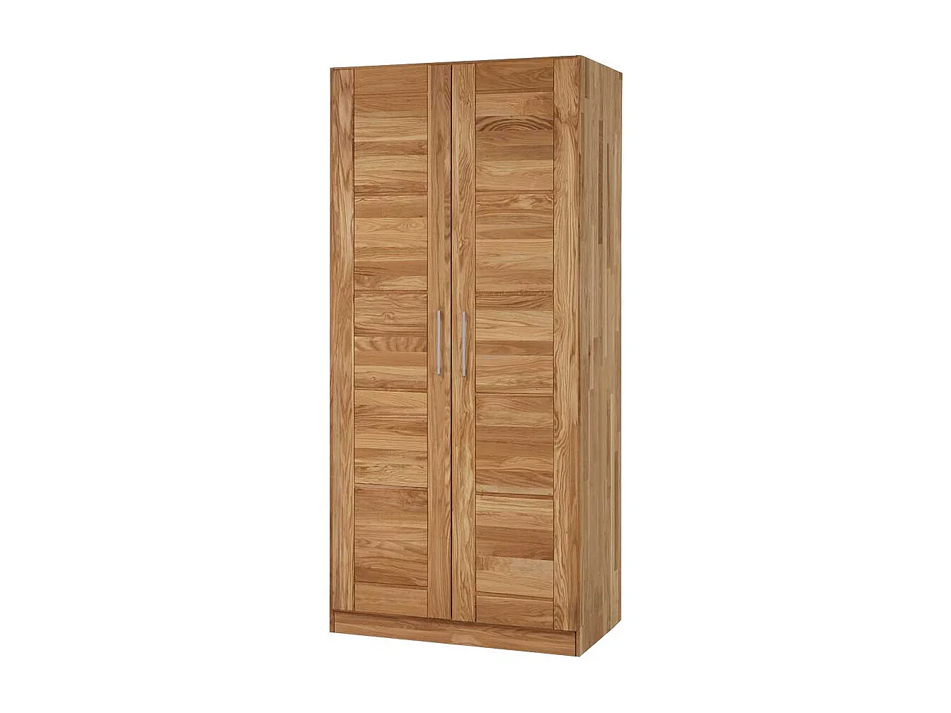 Schlafzimmerschrank mit 2 Türen Wildeiche Massivholz