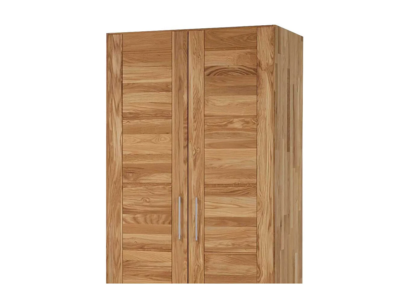 Schlafzimmerschrank mit 2 Türen Wildeiche Massivholz