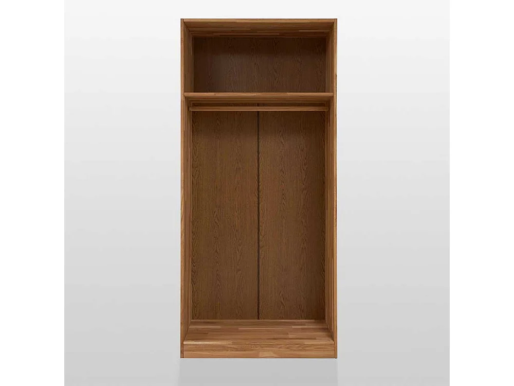 Schlafzimmerschrank mit 2 Türen Wildeiche Massivholz