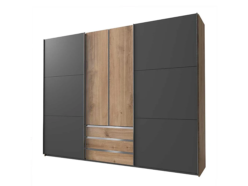 Moderner Schlafzimmerkleiderschrank mit Dreh- und Schiebetüren Selbsteinzug