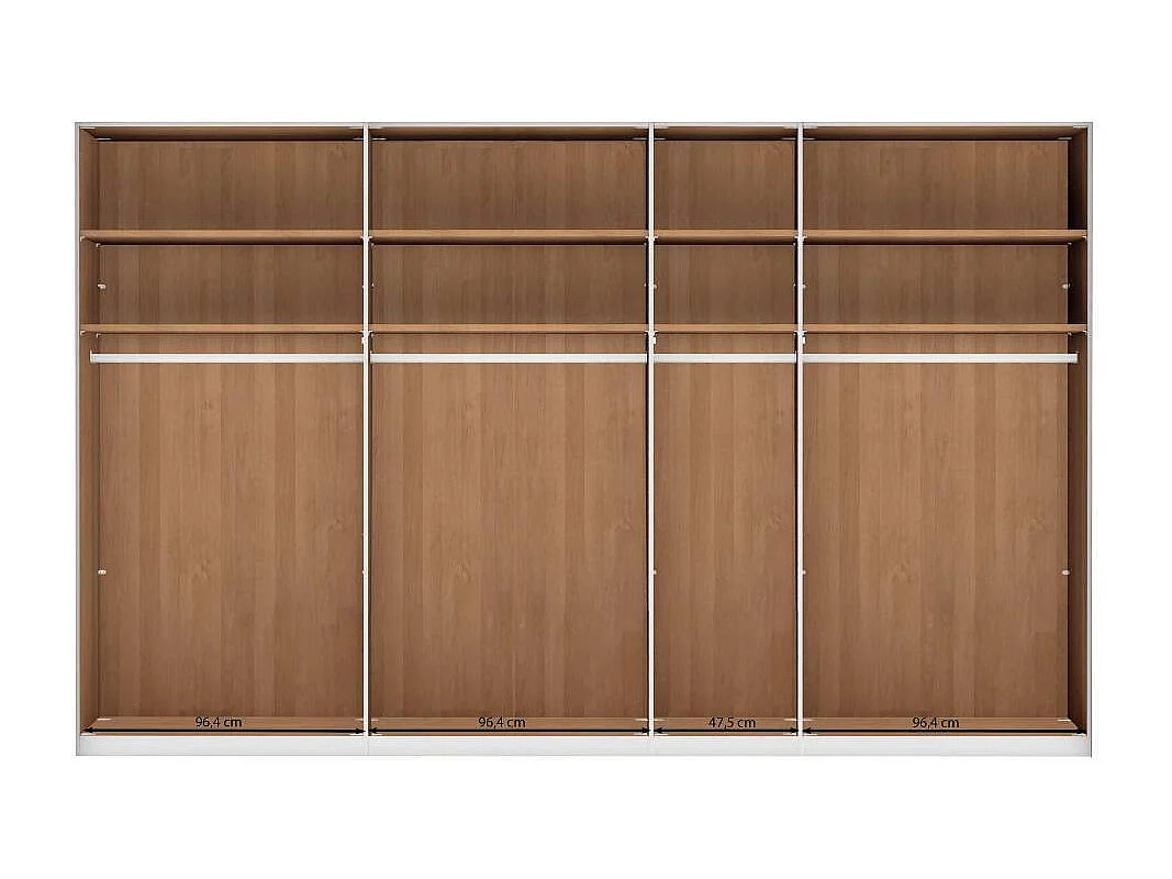 Drehtürenkleiderschrank Schlafzimmerschrank in modernem Design 344 cm breit
