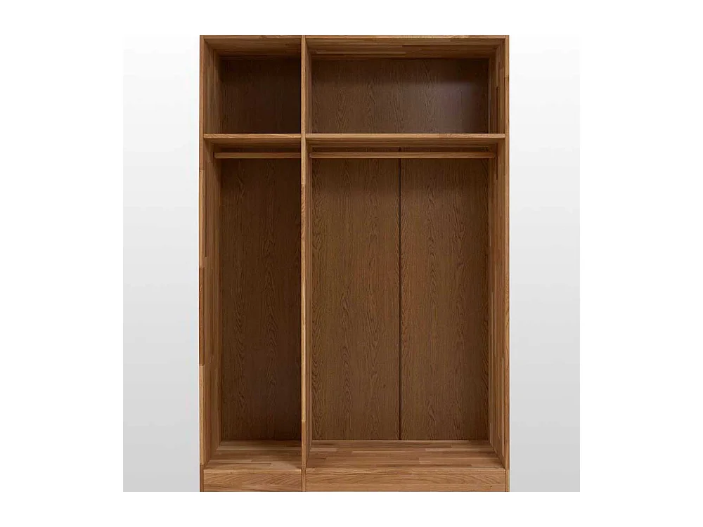 Wildeiche Kleiderschrank mit Spiegel massiv