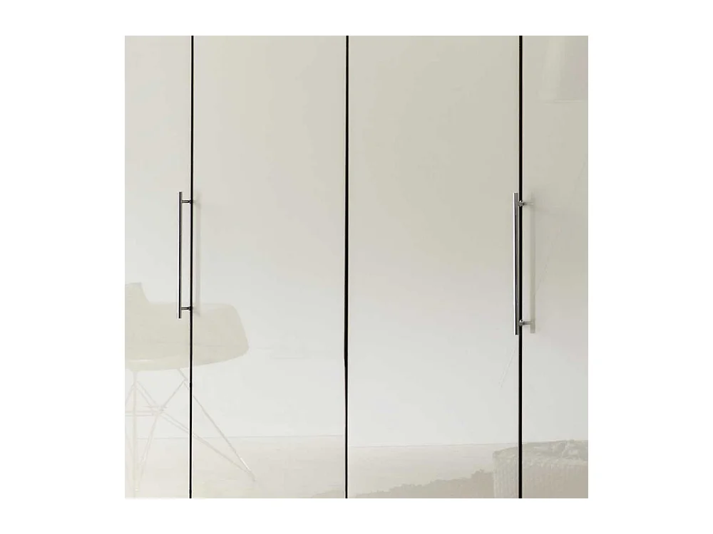 Kleiderschrank in Weiß Creme Eiche Trüffel mit Gleittüren