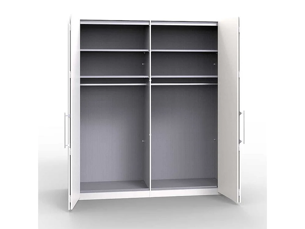 Kleiderschrank in Weiß Creme Eiche Trüffel mit Gleittüren