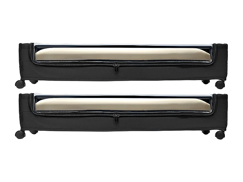 Aufbewahrungstaschen SucceBuy unterm Bett mit Rollen, Schuhorganizer unterm Bett 2 Stück 77 x 47 x 17,3 cm, mit Transparentem Deckel