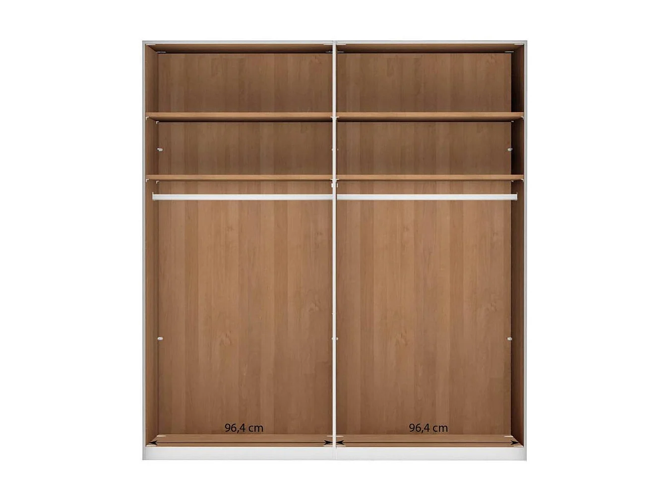 Drehtürenschrank Schlafzimmerkleiderschrank auf Sockel teilmassiv