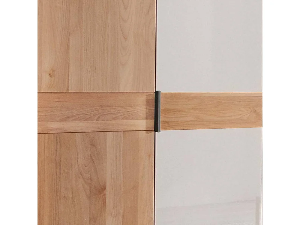 Drehtürenschrank Schlafzimmerkleiderschrank auf Sockel teilmassiv