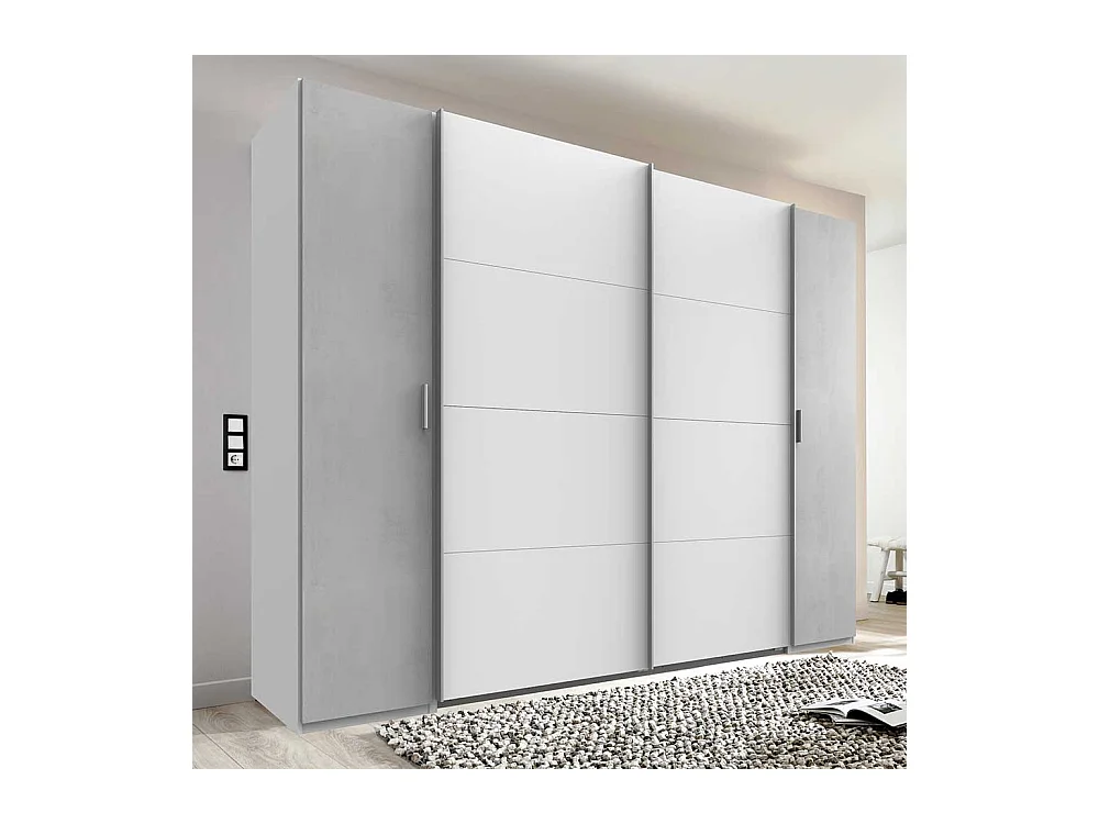 Kleiderschrank mit Schiebe- und Drehtüren 272 cm breit Made in Germany