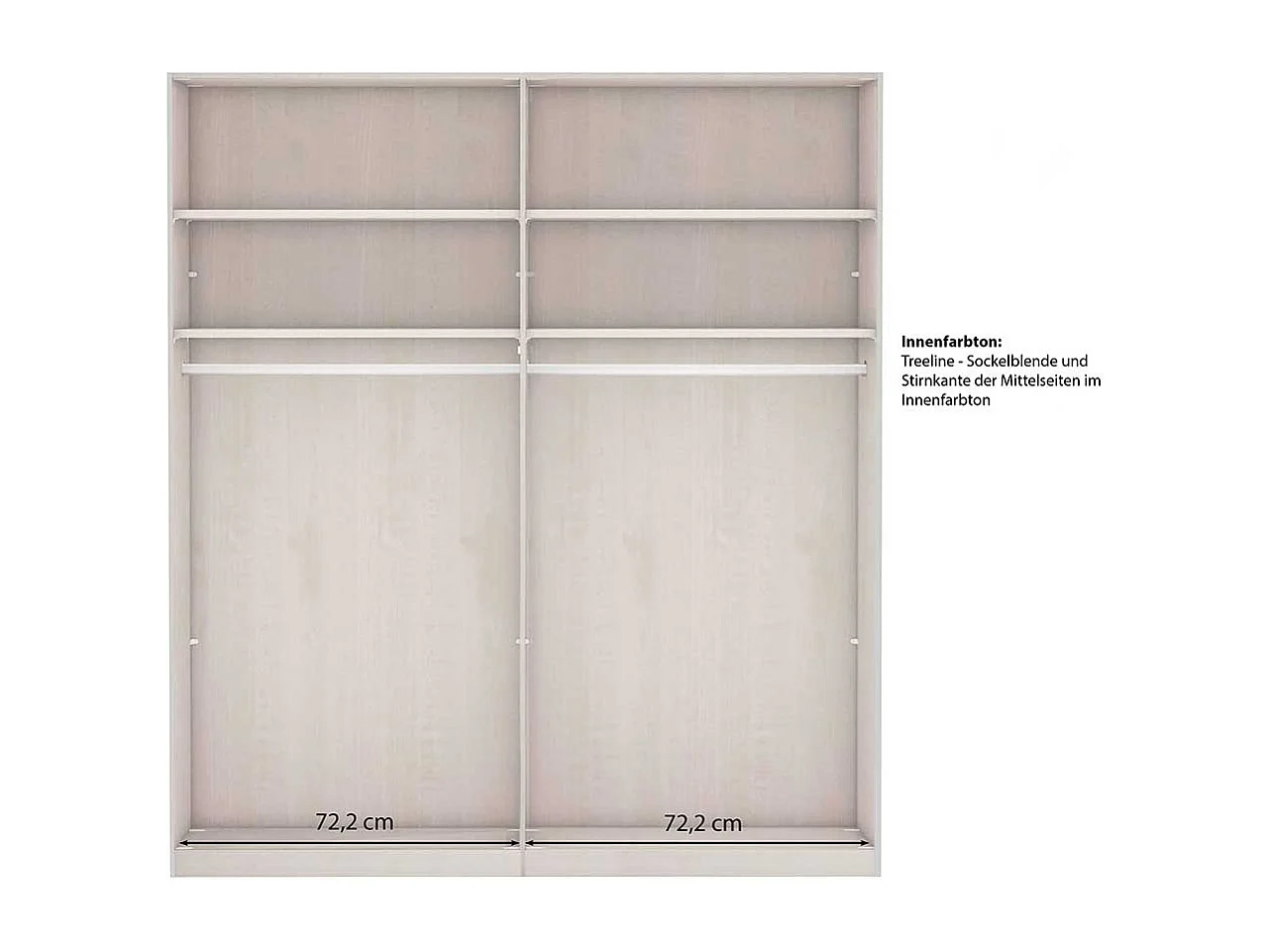 Landhausschlafzimmerschrank mit Schwebetüren Hellgrau modern