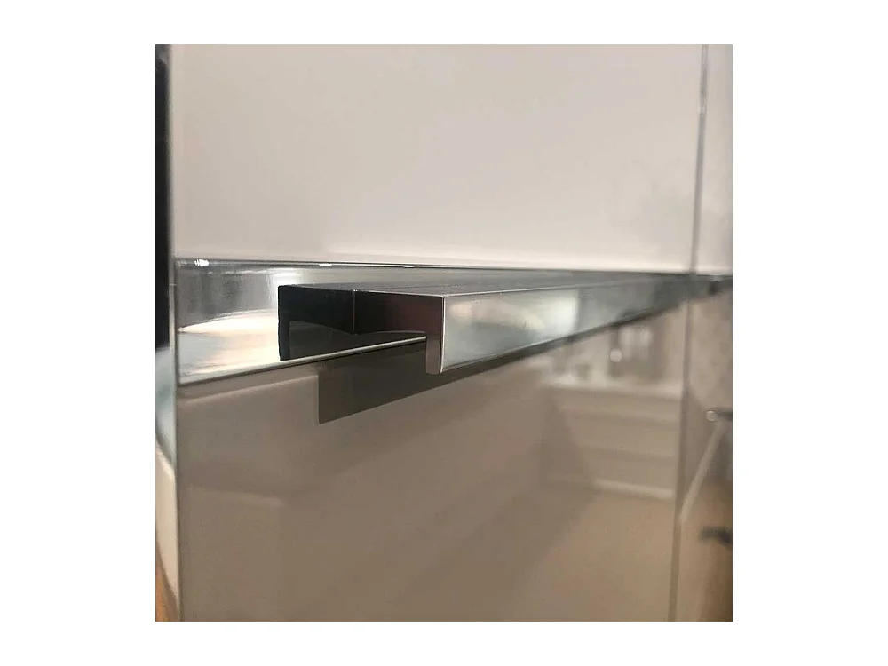 Drehtürenschrank Kleiderschrank mit acht Schubladen in Hellgrau & Weiß