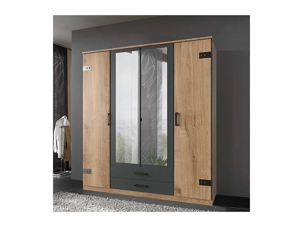 Jugendzimmer Kleiderschrank im Industry und Loft Stil 180 cm breit