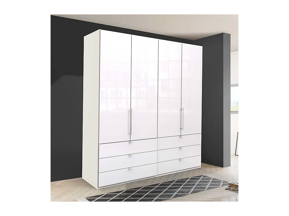 Schlafzimmerschrank glasbeschichtet Falttüren