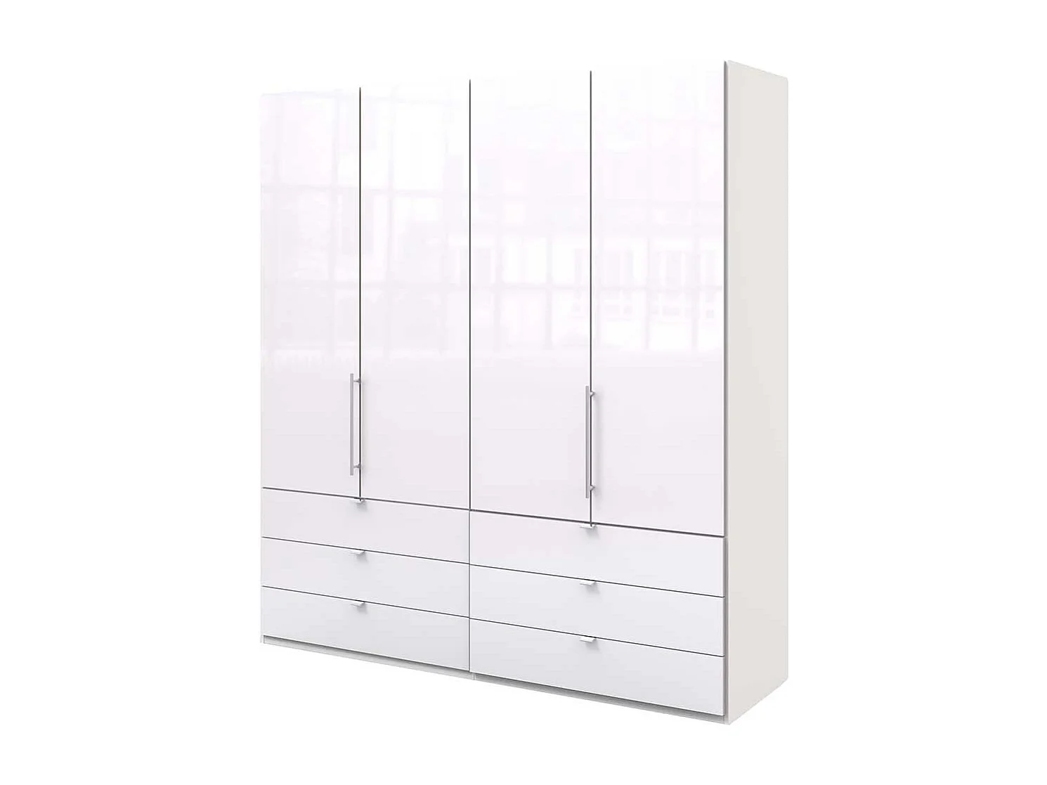 Schlafzimmerschrank glasbeschichtet Falttüren