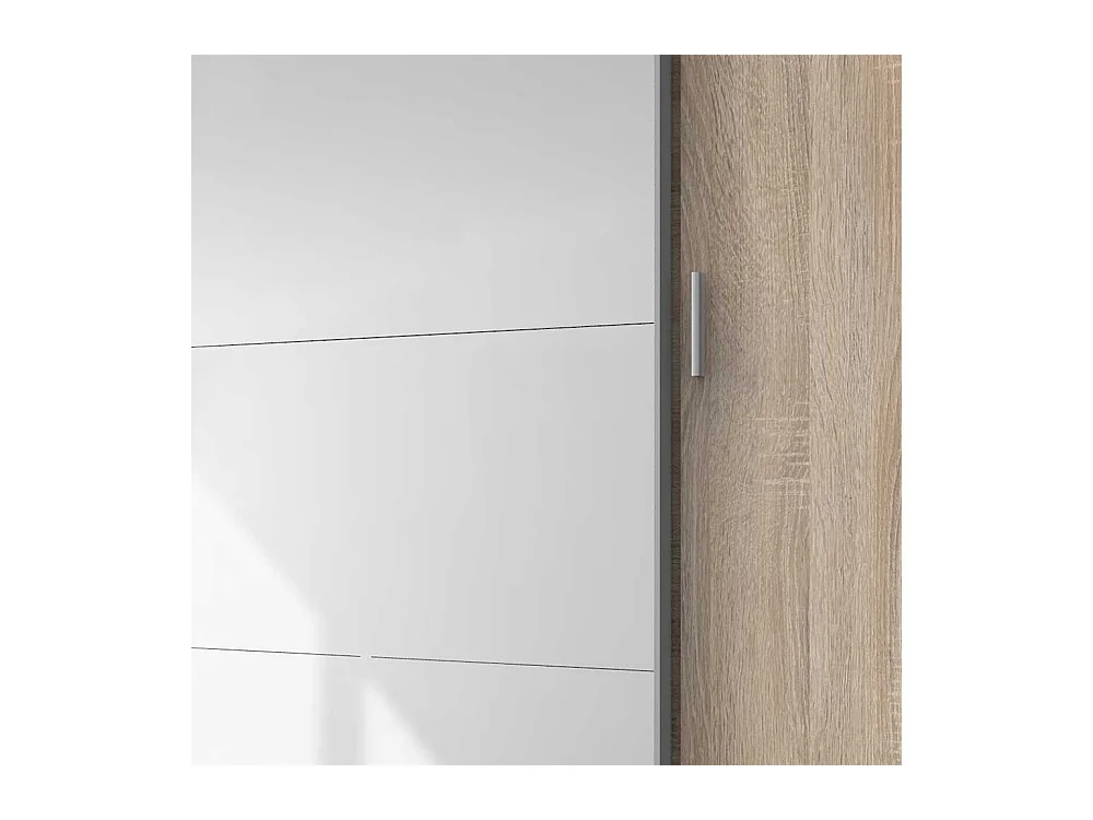 XL Spiegelkleiderschrank 272 cm breit Dreh- und Schiebetüren