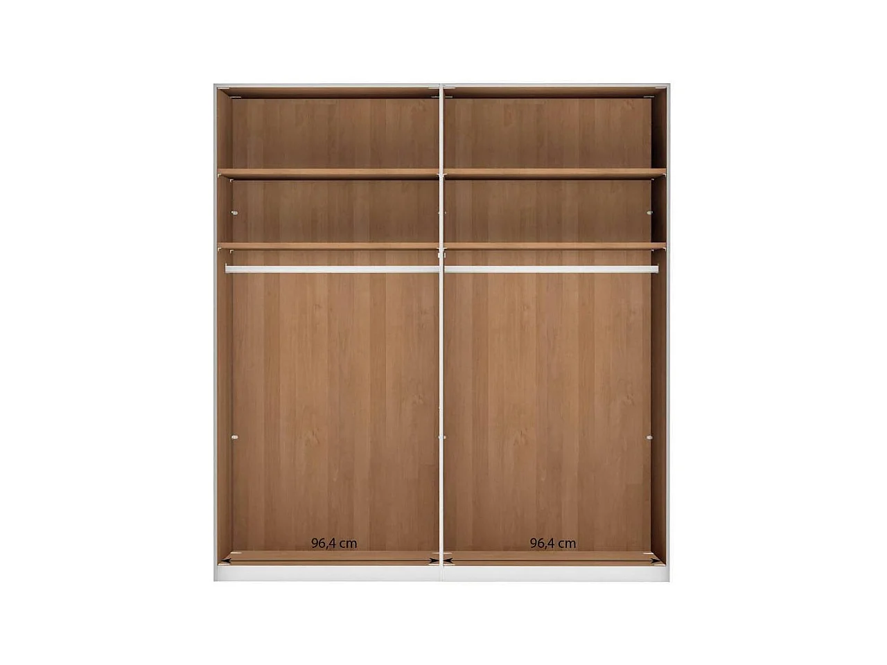 Drehtürschrank Schrank in Weiß und Erlefarben