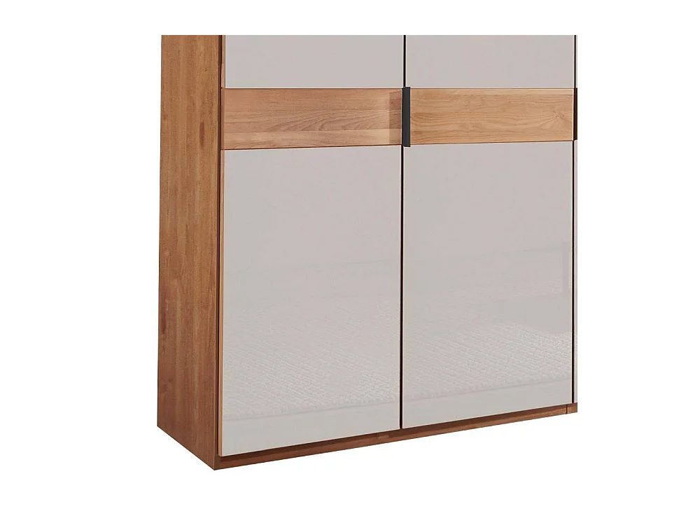 Drehtürschrank Schrank in Weiß und Erlefarben