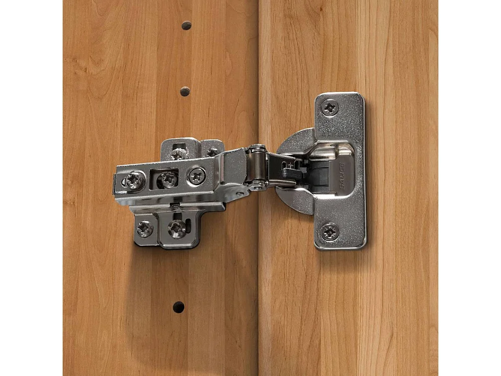 Drehtürschrank Schrank in Weiß und Erlefarben