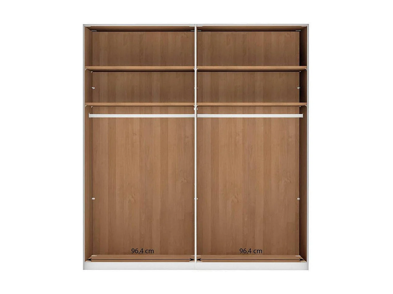 Drehtürschrank Schrank in Weiß und Erlefarben