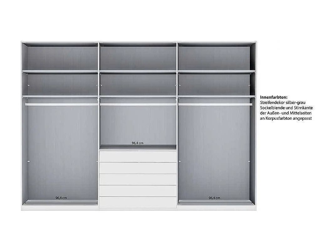 Kleiderschrank Schlafzimmerkleiderschrank mit Drehtüren in Braun