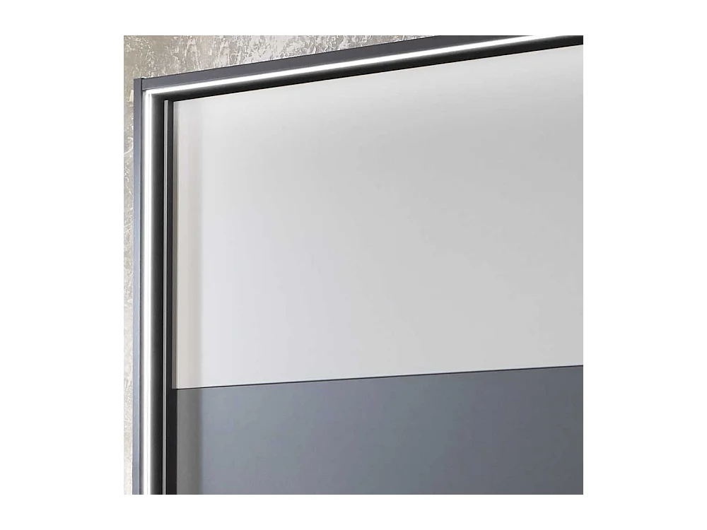 Schwebetürenkleiderschrank in Anthrazit und Hellgrau Made in Germany