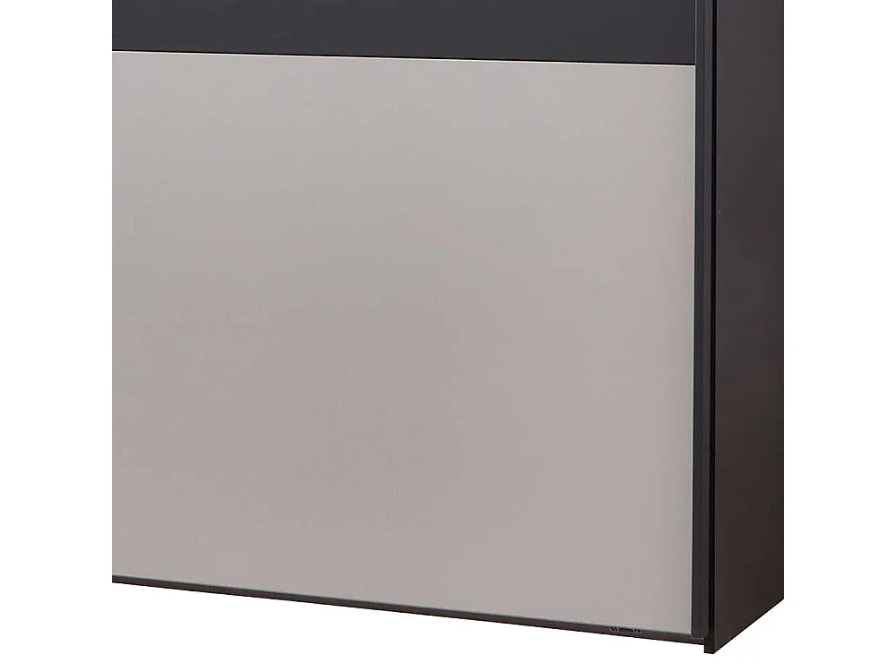 Schwebetürenkleiderschrank in Anthrazit und Hellgrau Made in Germany