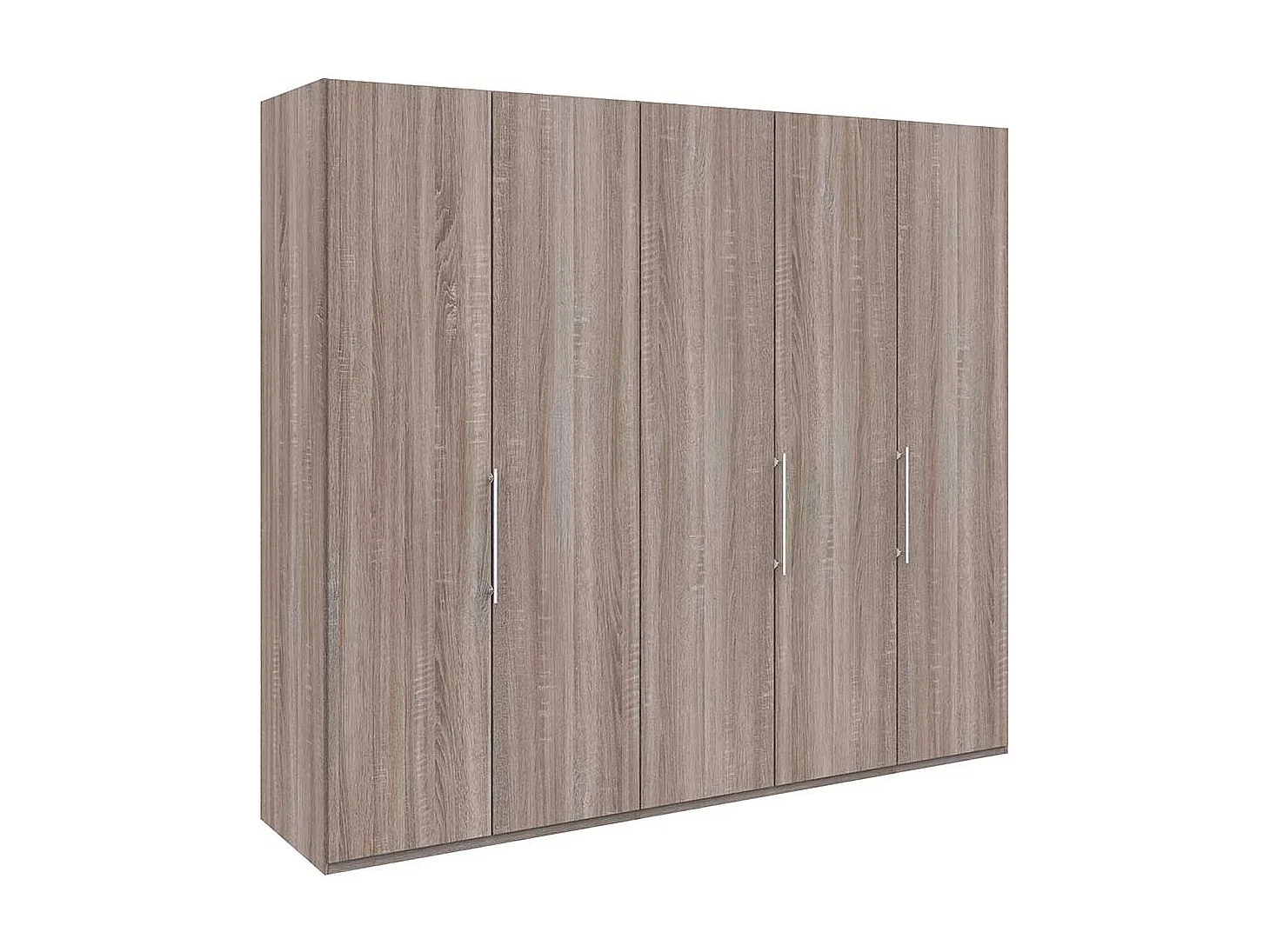 XL Schlafzimmerschrank in Eiche Trüffelfarben Falttüren