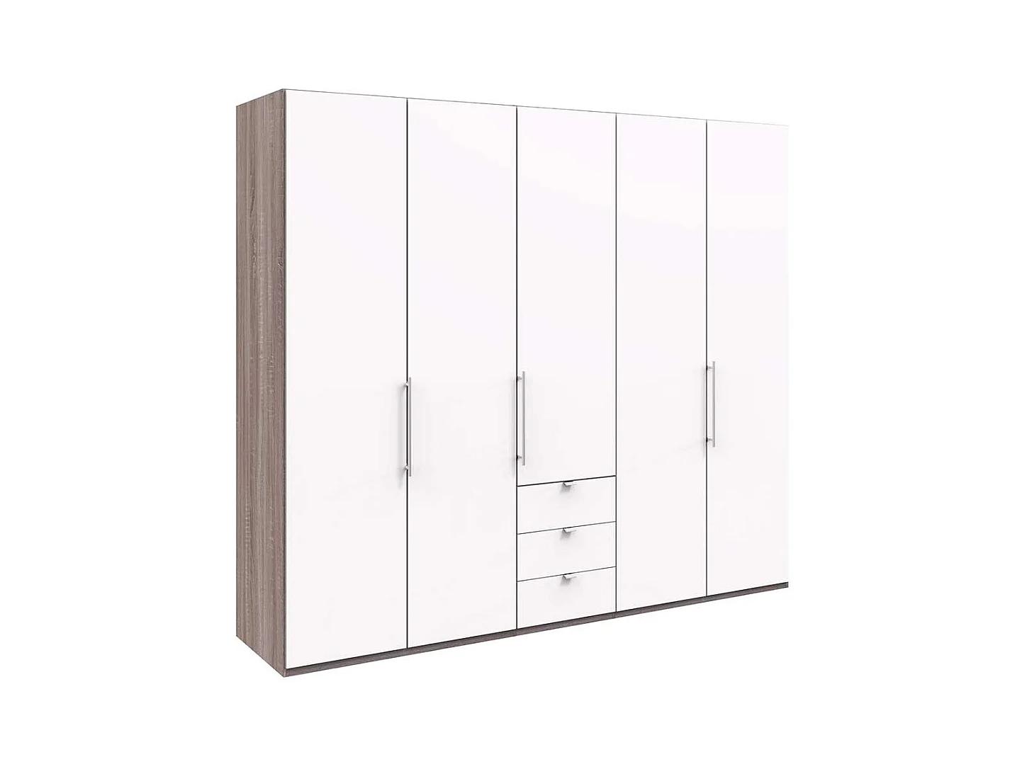 Luxus Schlafzimmerschrank in Weiß Eiche Trüffelfarben