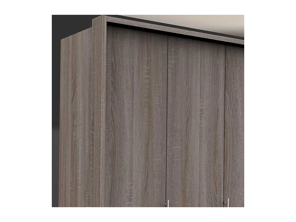 Kleiderschrank Jugendzimmer 2 türig mit Schubladen Eiche Trüffelfarben