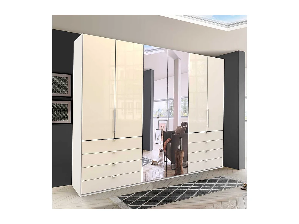 Falttüren Kleiderschrank mit Spiegel modern