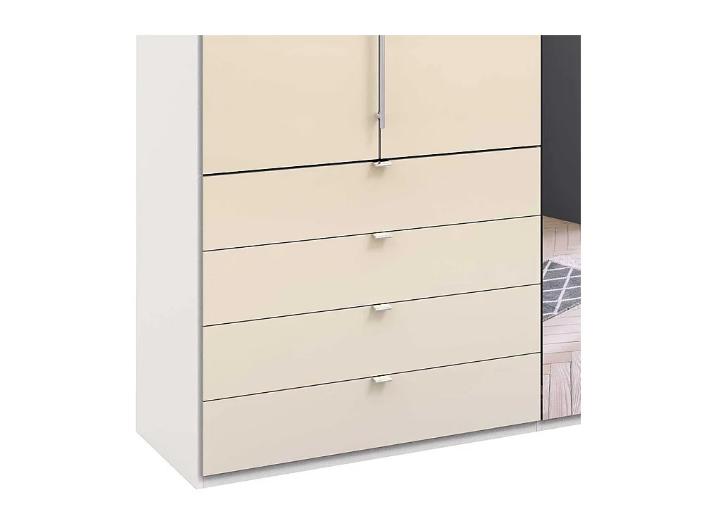 Falttüren Kleiderschrank mit Spiegel modern