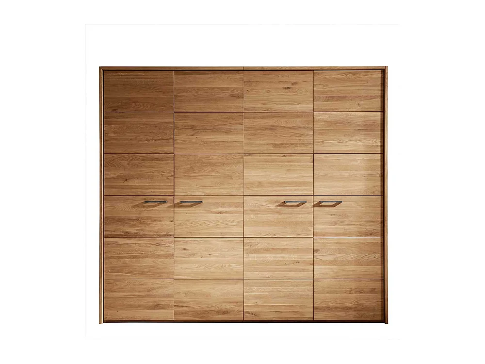 Kleiderschrank Massivholz aus Wildeiche vier Drehtüren