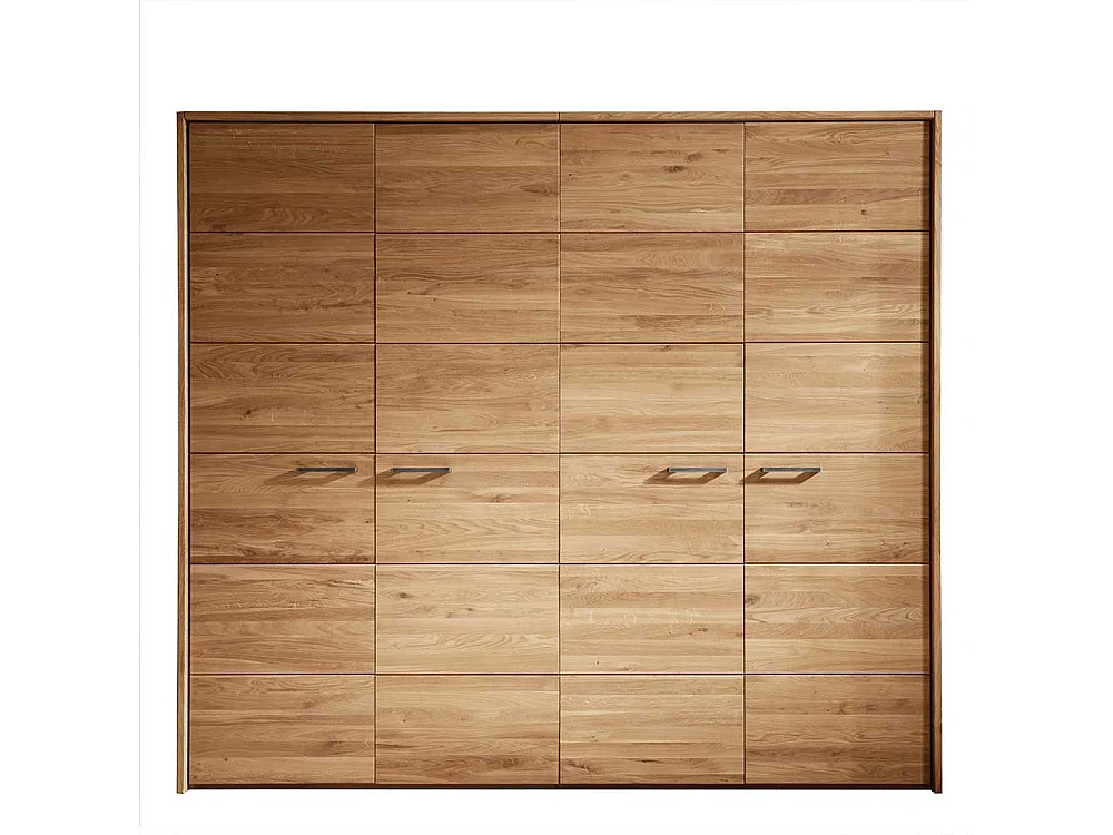 Kleiderschrank Massivholz aus Wildeiche vier Drehtüren