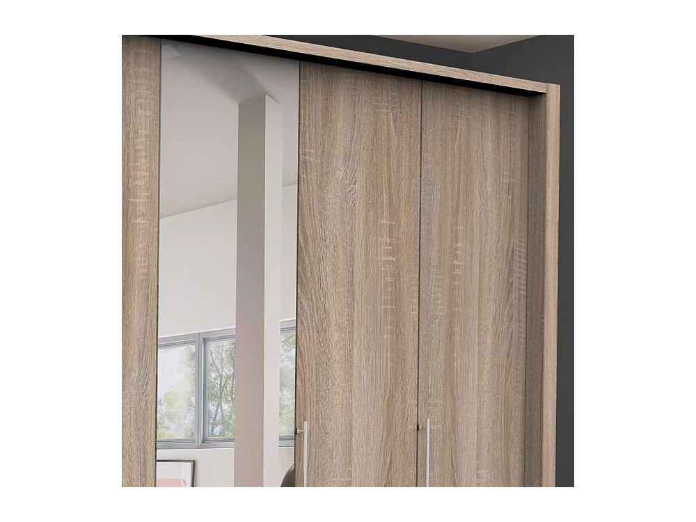 Übergröße Kleiderschrank in Eiche Sägerau Spiegel