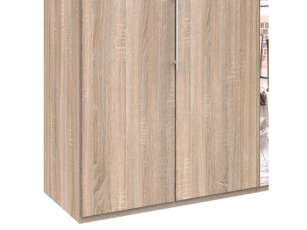 Übergröße Kleiderschrank in Eiche Sägerau Spiegel