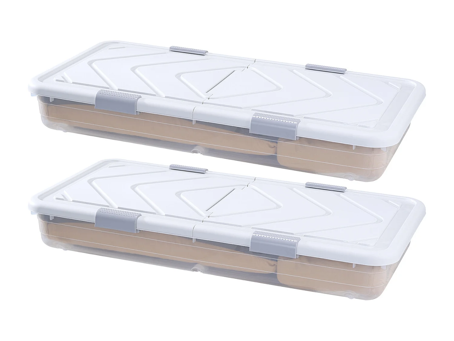 Sacs de Rangement SucceBuy sous Lit avec Roulettes, Organisateur de Chaussures sous le Lit de 101x51x15 cm, Boîte de Rangement avec Couvercle