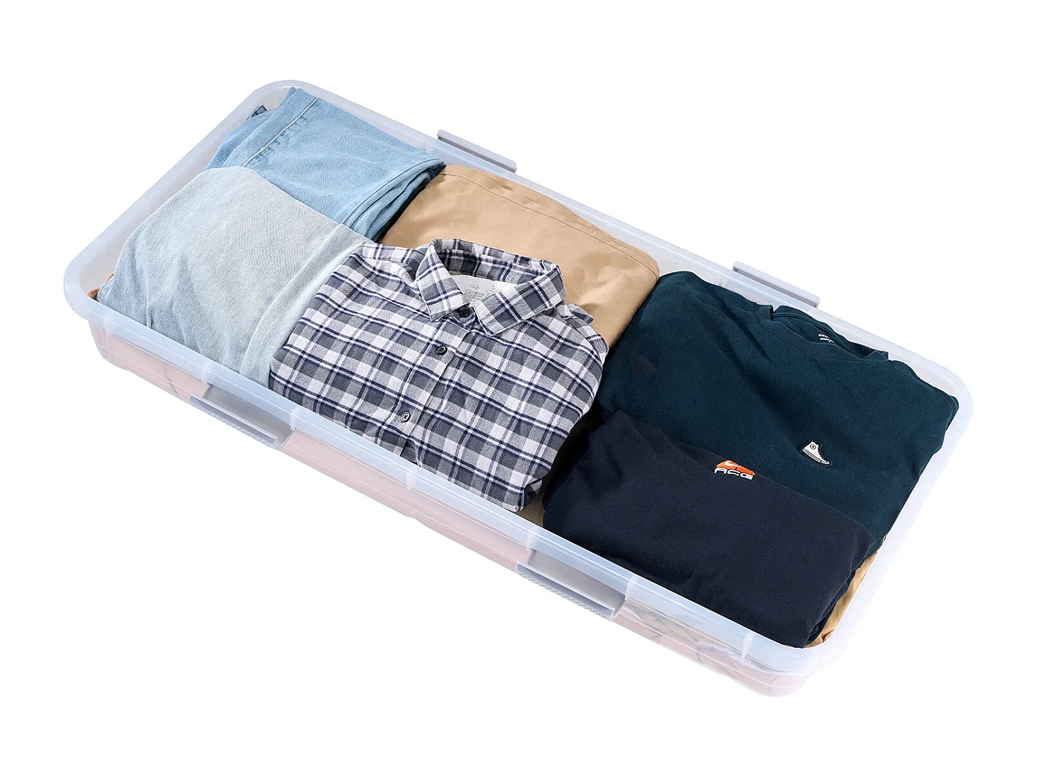 Sacs de Rangement SucceBuy sous Lit avec Roulettes, Organisateur de Chaussures sous le Lit de 101x51x15 cm, Boîte de Rangement avec Couvercle