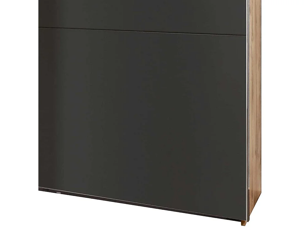 Kleiderschrank mit Selbsteinzug mit Schwebetüren vier Schubladen