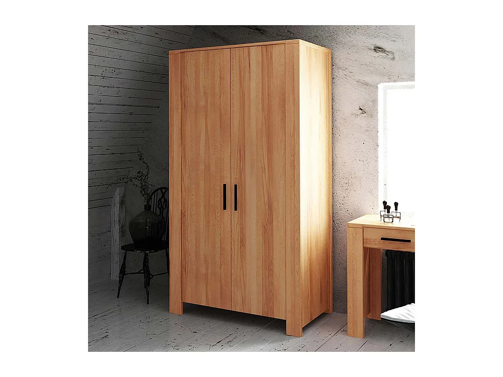 Schlafzimmerschrank aus Kernbuche Massivholz 110 cm breit