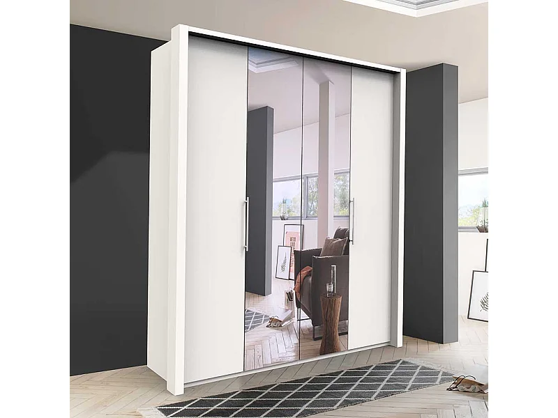 Falttürenschrank mit Spiegel Made in Germany